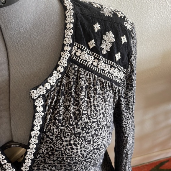 LUCKY BRAND top large great details black white - Picture 5 of 5